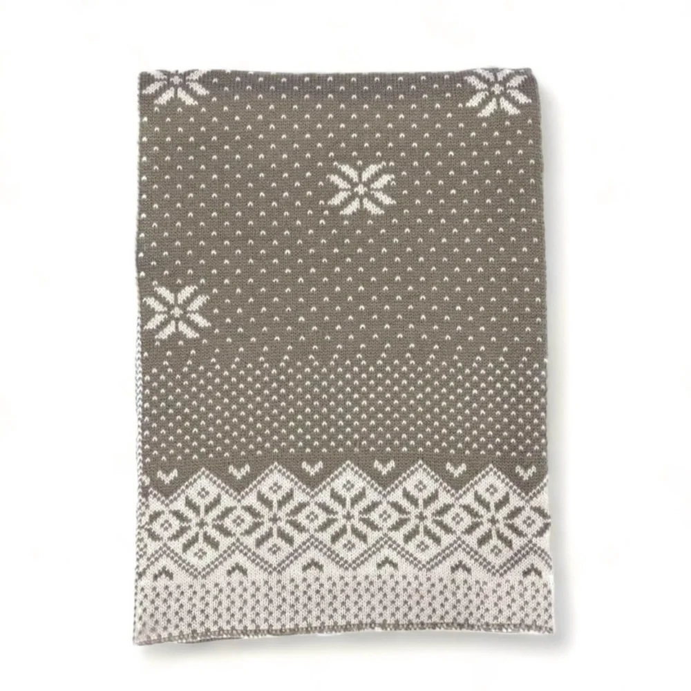 Simplicity Wide Knit Scarf Long Winter Wrap Unisex Reversible Taupe Gray